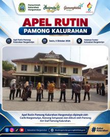 PAMONG KALURAHAN HARGOMULYO LAKSANAKAN APEL RUTIN SENIN PAGI DENGAN MENGENAKAN BATIK